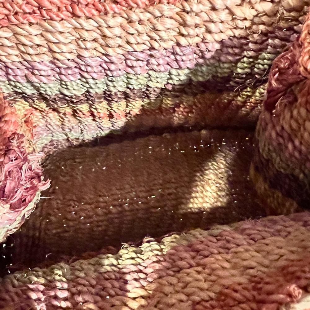 Handcrafted Multicolor Straw Bag - image 4